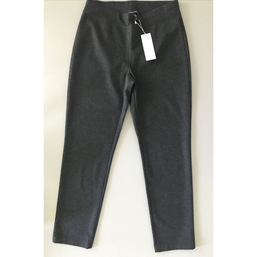 Eileen Fisher Charcoal Gray Slim Straight Leg Ankle Pant Size XS New